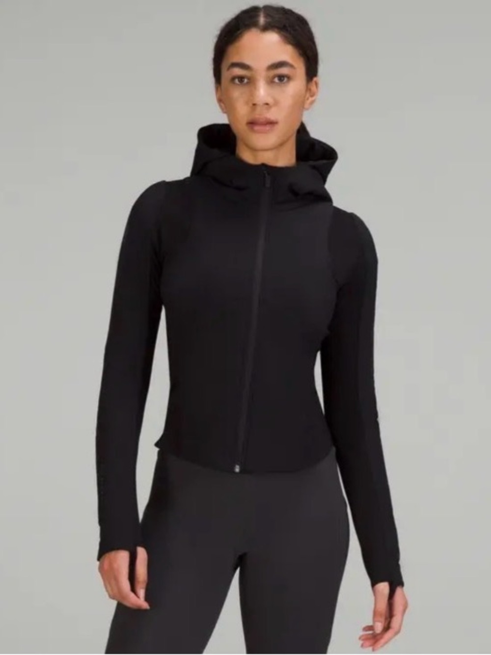 lululemon athletica Black Hooded Zip Jacket